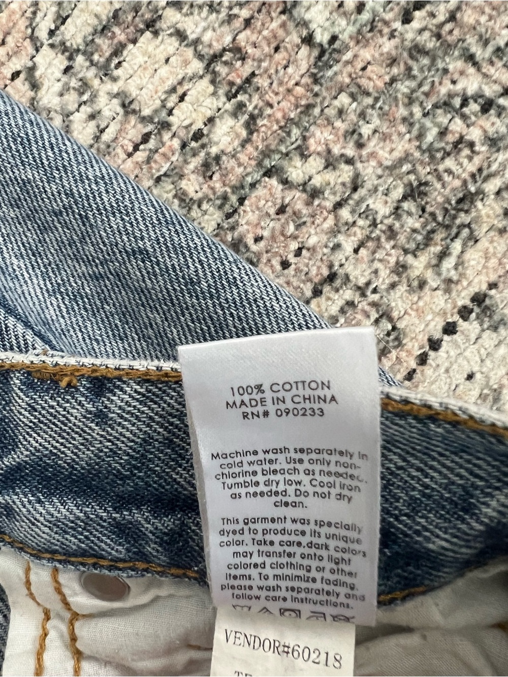 PacSun Two Tone Colorblock Straight Leg Jeans Raw Hem Womens 0 100% Cotton - Picture 13 of 14
